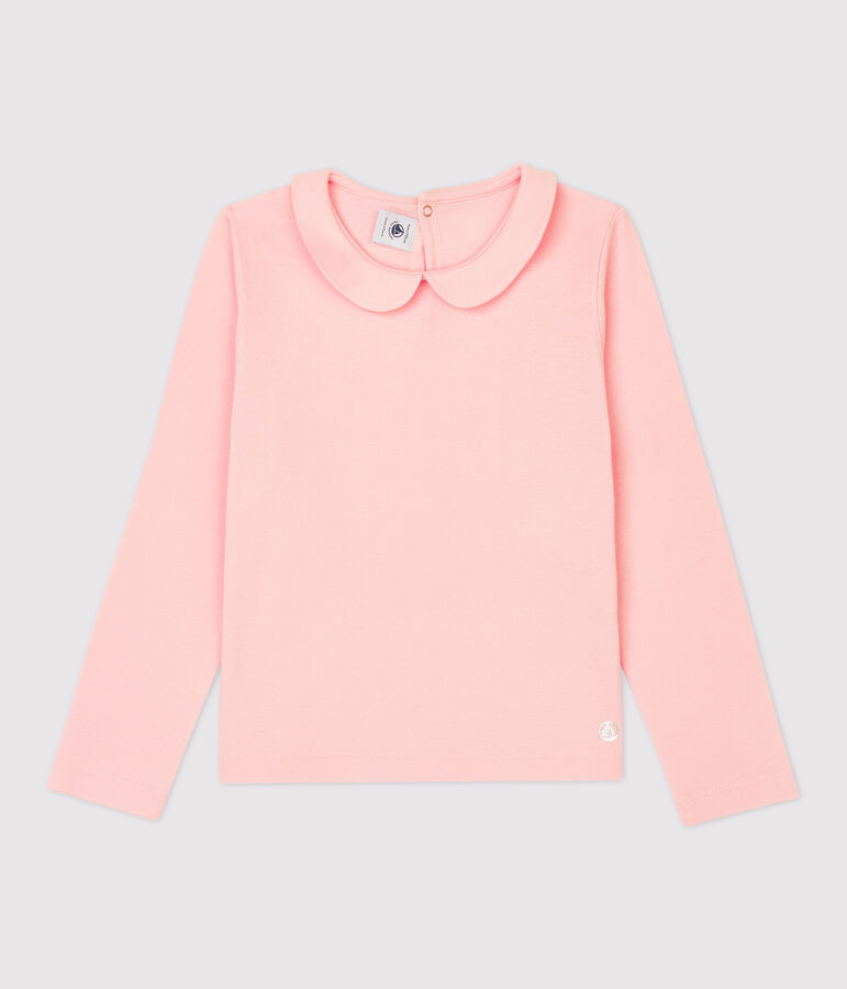 Girls' Long-Sleeved Cotton T-Shirt pink