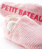 Baby Girls' Ribbed Bootees CHARME pink/MARSHMALLOW white