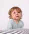 Babies' pinstriped cotton pyjama suit green/white