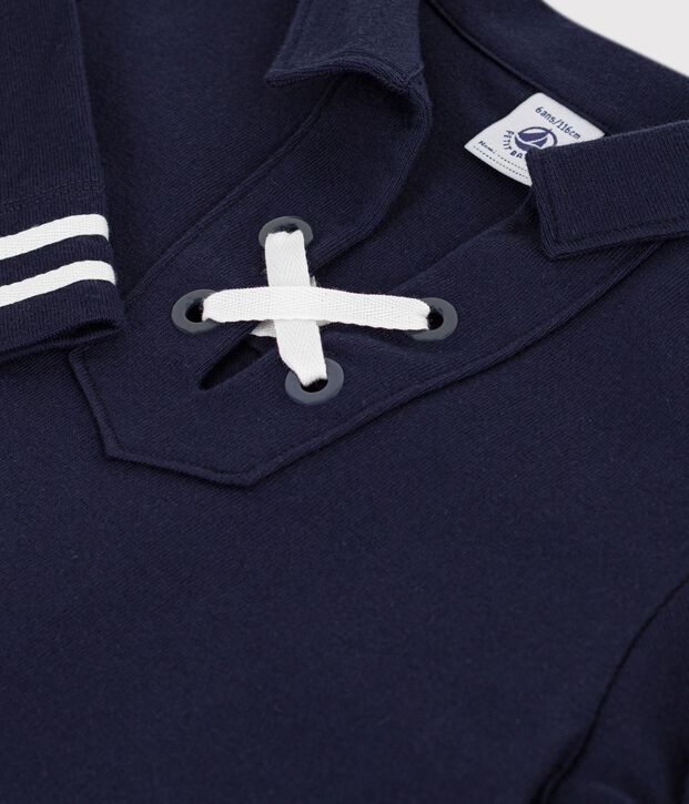 Children's long-sleeved plain cotton dress SMOKING