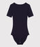 Women's Cotton and Elastane Bodysuit SMOKING blue