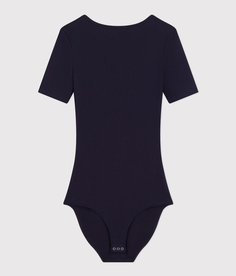 Women's Cotton and Elastane Bodysuit SMOKING blue