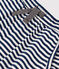 Girls' Striped Slub Jersey Shorts MEDIEVAL blue/MARSHMALLOW white