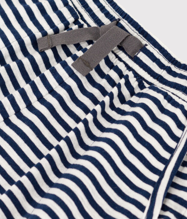 Girls' Striped Slub Jersey Shorts blue/white