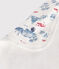 Paris print cotton and terry baby wipes MARSHMALLOW white/MULTICO white