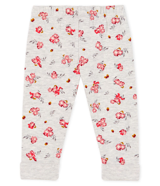 Baby Girls' Printed Tube Knit Trousers grey/multicolor