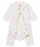 Baby boys' footless bodyjama in printed 1x1 rib knit MARSHMALLOW white/MULTICO white