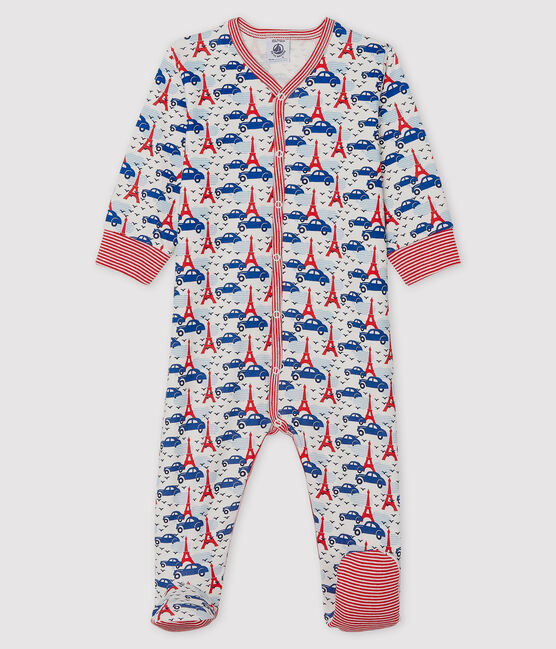 Babies' Ribbed Sleepsuit MARSHMALLOW white/MULTICO white
