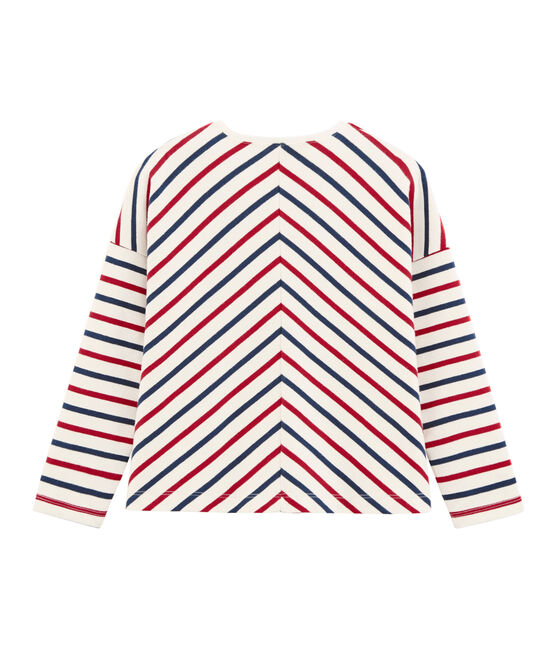 Girls' breton Top MARSHMALLOW white/MULTICO white