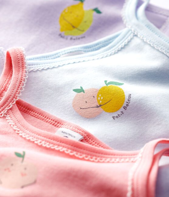 Girls' Fruit Pattern Strappy Tops - 3-Pack variante 1