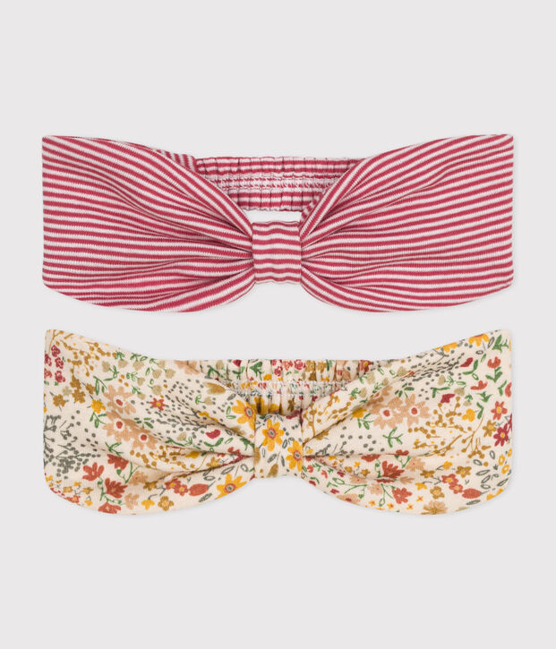 Babies' cotton hairbands - 2-pack multicolor