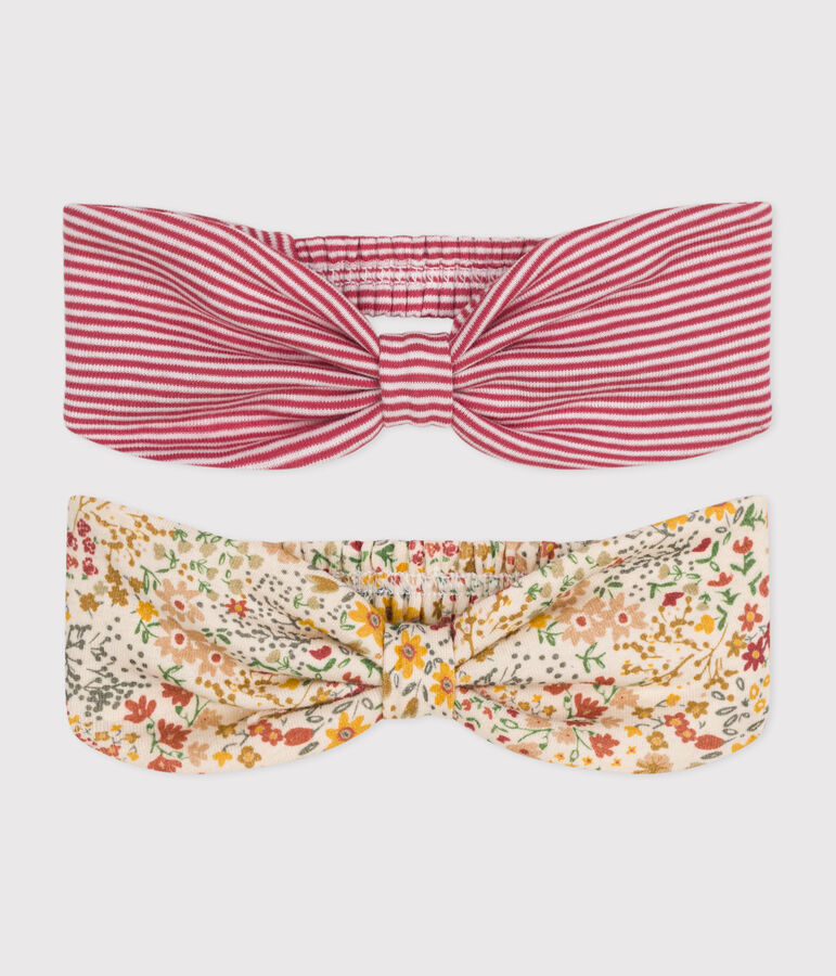 Babies' cotton hairbands - 2-pack multicolor