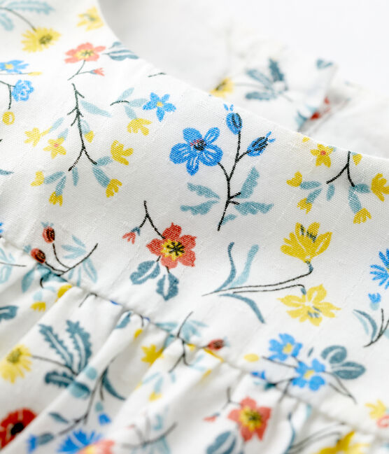 Babies' Poplin Floral Print Short Playsuit MARSHMALLOW white/MULTICO white