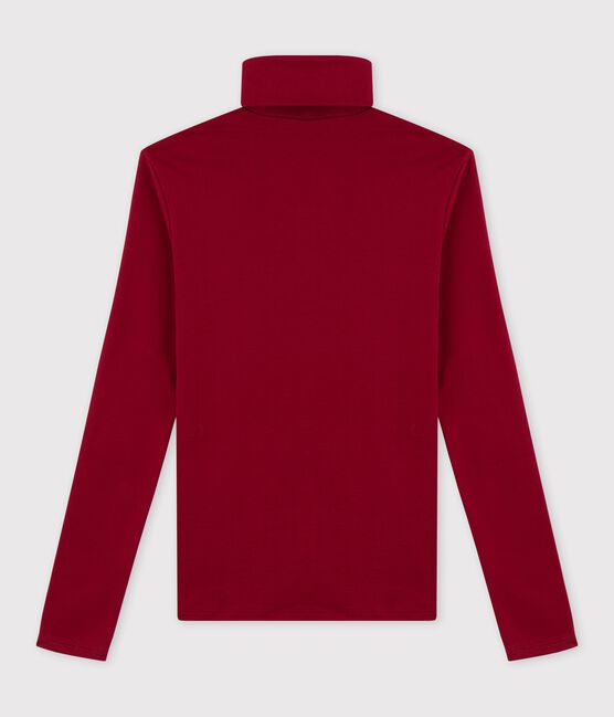 Women's Iconic Cotton Polo Neck SANGRIA red