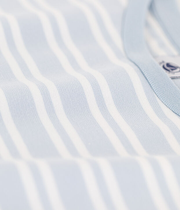 Women's Boxy Cotton T-Shirt blue/white