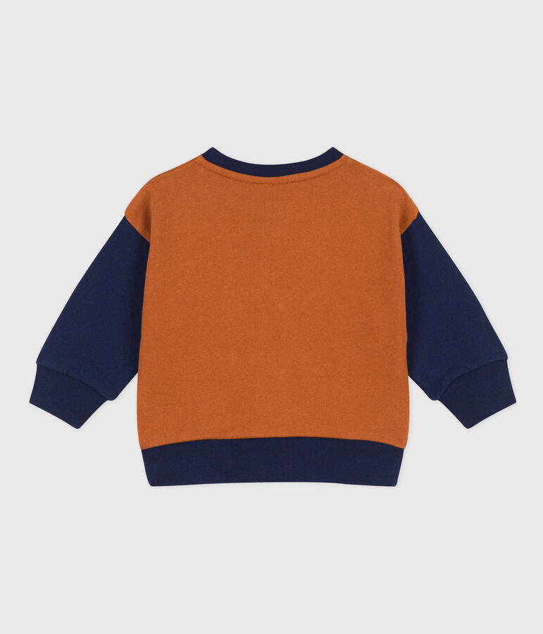 Babies' Fleece Baseball Jacket ECUREUIL brown/MEDIEVAL