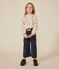Girls' long-sleeved tube knit blouse AVALANCHE white/MULTICO