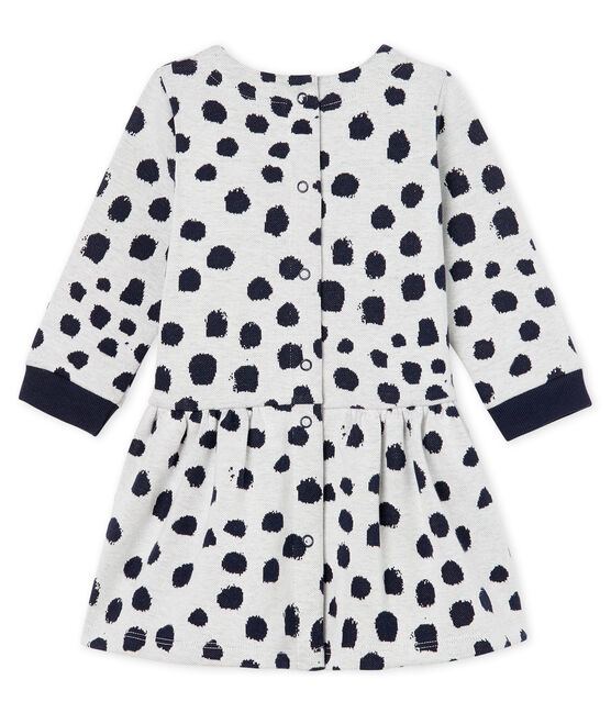 Baby Girls' Long-Sleeved Dress by Jean Jullien MARSHMALLOW white/DOTTIES CN