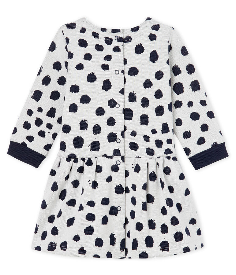 Baby Girls' Long-Sleeved Dress by Jean Jullien white/DOTTIES CN