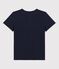 Women's Straight Round-Neck Cotton T-Shirt SMOKING blue