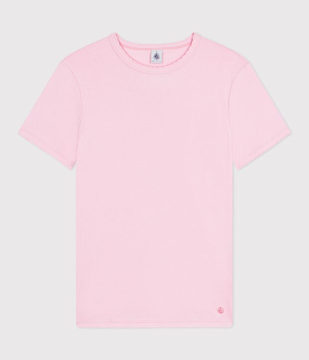 Women's short-sleeved plain cotton T-shirt MARQUISE