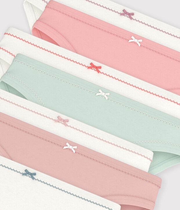 Pack of children's plain cotton pants multicolor