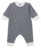Baby Boys' Tube-Knit Footless Sleepsuit SMOKING blue/MARSHMALLOW white