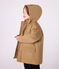 Children's plain mid-length parka ROCHE brown