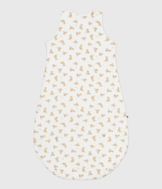 Babies' 3 TOG leopard-print corduroy sleeping bag white/multicolor