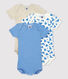 Short-Sleeved Monkey-Themed Cotton Bodysuits - 3-Pack