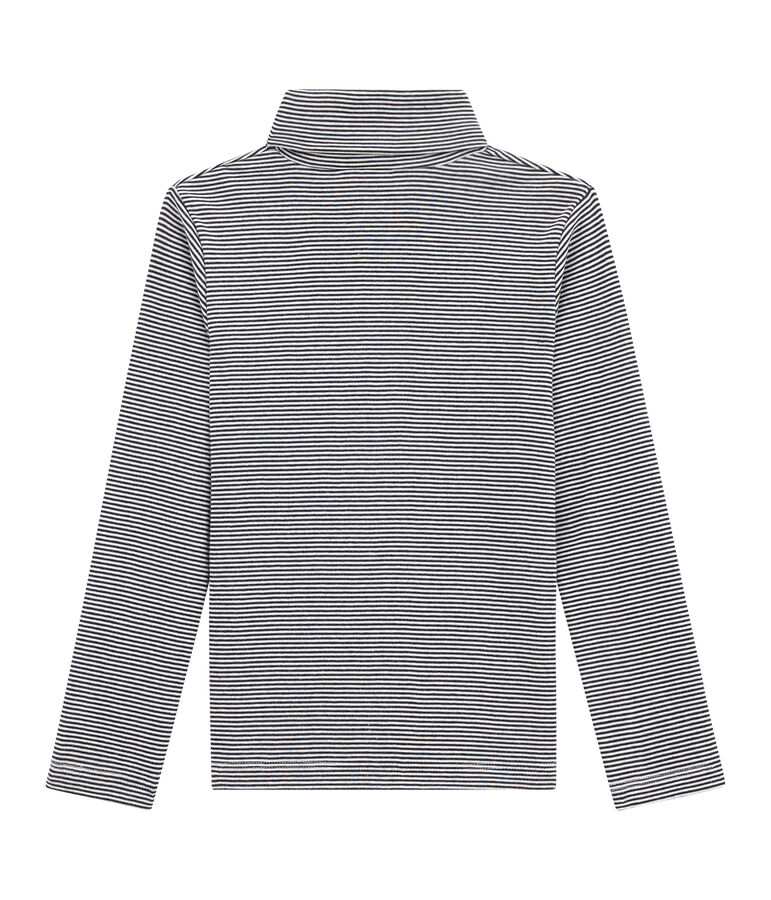 Child's polo neck T-shirt blue/white