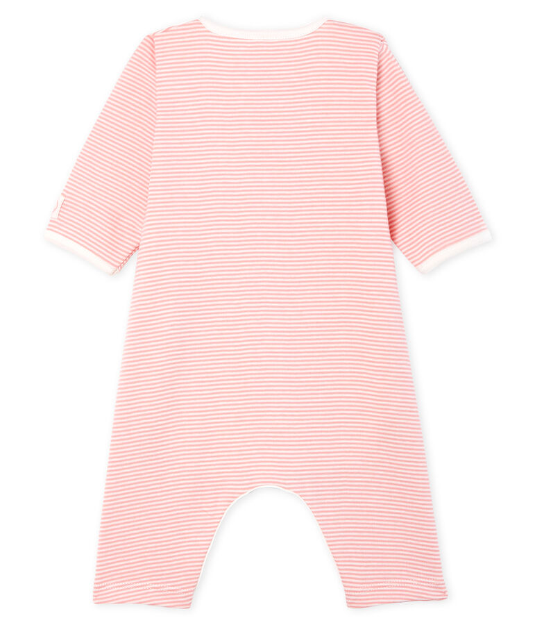 Baby Girls' Footless Ribbed Bodyjama pink/white