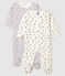 Baby Girls' Ribbed Sleepsuit - 2-Pack variante 1