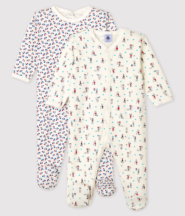 Baby Girls' Ribbed Sleepsuit - 2-Pack multicolor