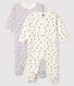 Baby Girls' Ribbed Sleepsuit - 2-Pack
