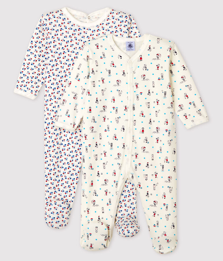 Baby Girls' Ribbed Sleepsuit - 2-Pack multicolor