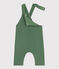Babies' long dungarees in plain cotton PALMERAIE green