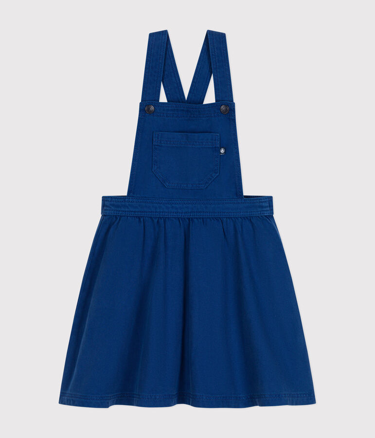 Little girls' serge dungaree dress INCOGNITO blue
