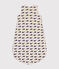 Babies' whale patterned velour TOG 3 sleeping bag MONTELIMAR beige/MEDIEVAL blue