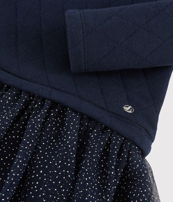 Baby girl's long-sleeved dress SMOKING blue