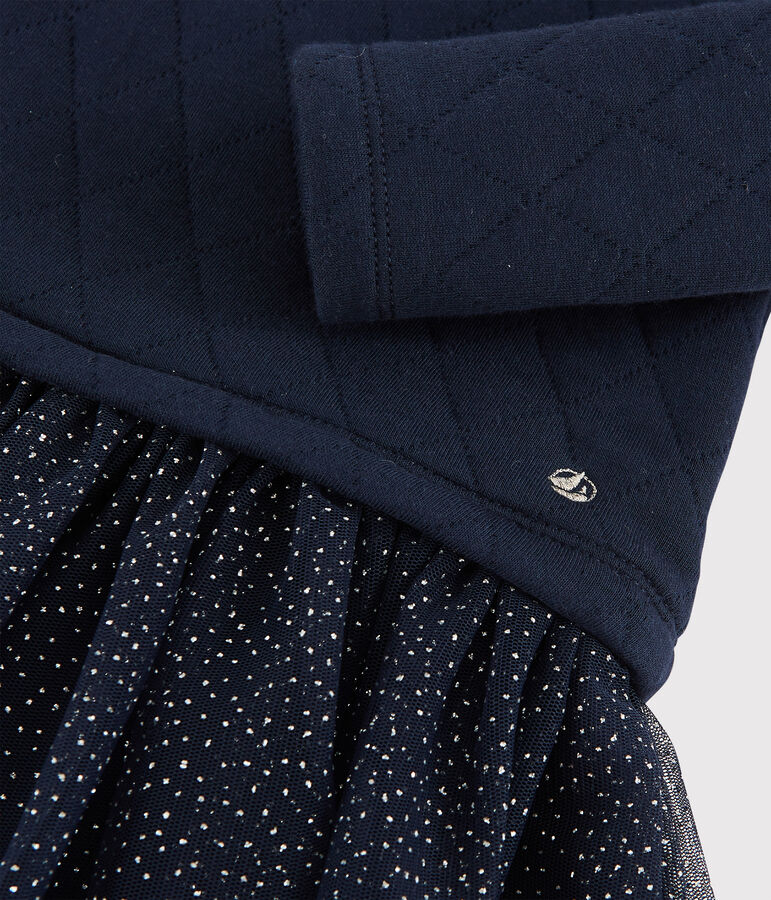 Baby girl's long-sleeved dress blue