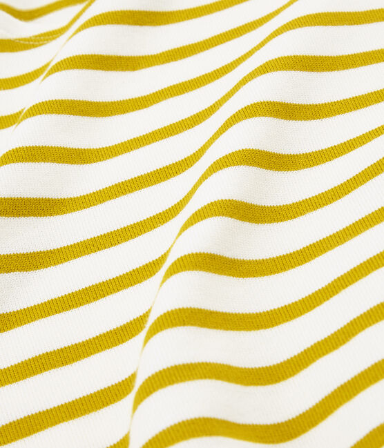 Men's iconic stripy breton top MARSHMALLOW white/BAMBOO yellow
