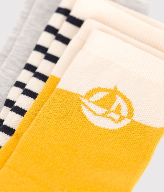3 pairs of children's cotton socks with logo variante 1