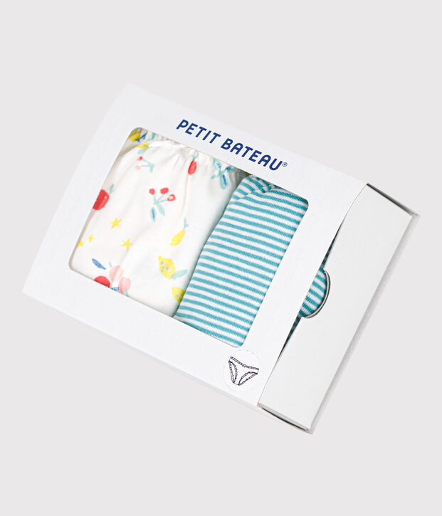 Women's ruffled cotton briefs - 2-pack multicolor