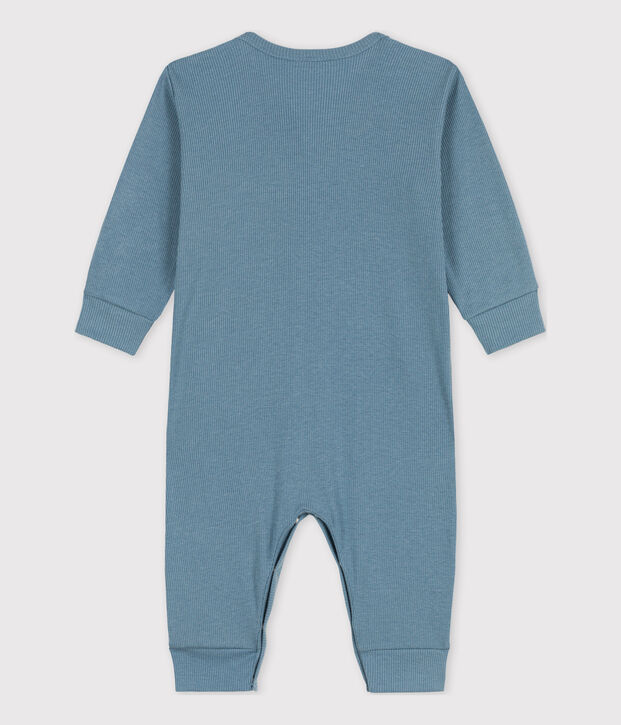 Babies' Footless Cotton and Lyocell Sleepsuit blue