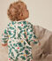 Babies' Christmas tree print pyjamas in brushed fleece AVALANCHE white/MULTICO