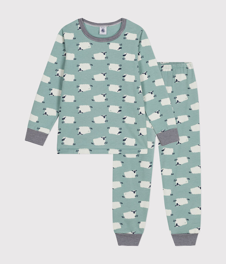 Children's sheep print brushed fleece pyjamas PAUL /MULTICO