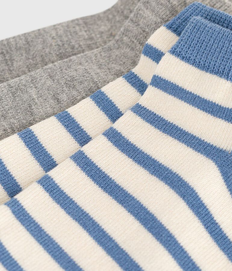 2 pairs of cotton socks for girls with logo multicolor