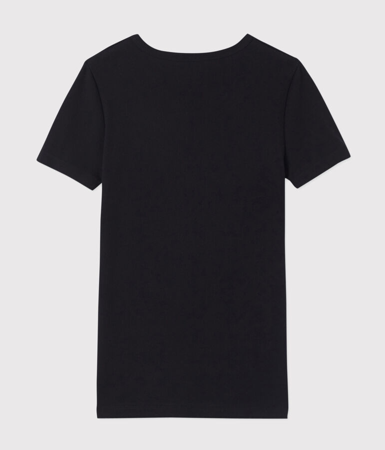 Men's short-sleeved V-neck T-shirt black