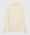 Women's Wool/Cotton Blend Polo Neck MARSHMALLOW white